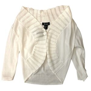 White cardigan sweater, new